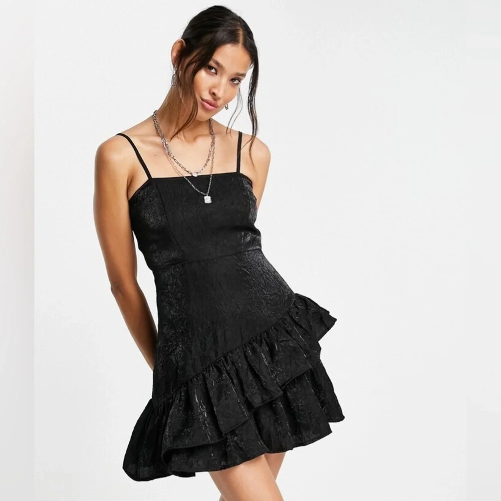 TOPSHOP Little‎ Black Ruffle Dress